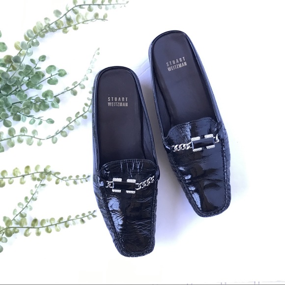 Stuart Weitzman Shoes - EUC Stuart Weitzman mules patent leather black